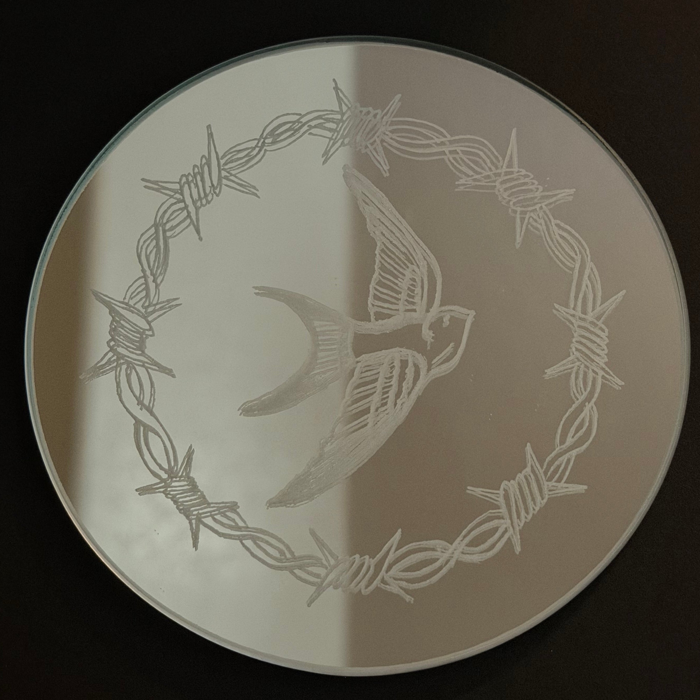 Swallow x barbed wire coaster