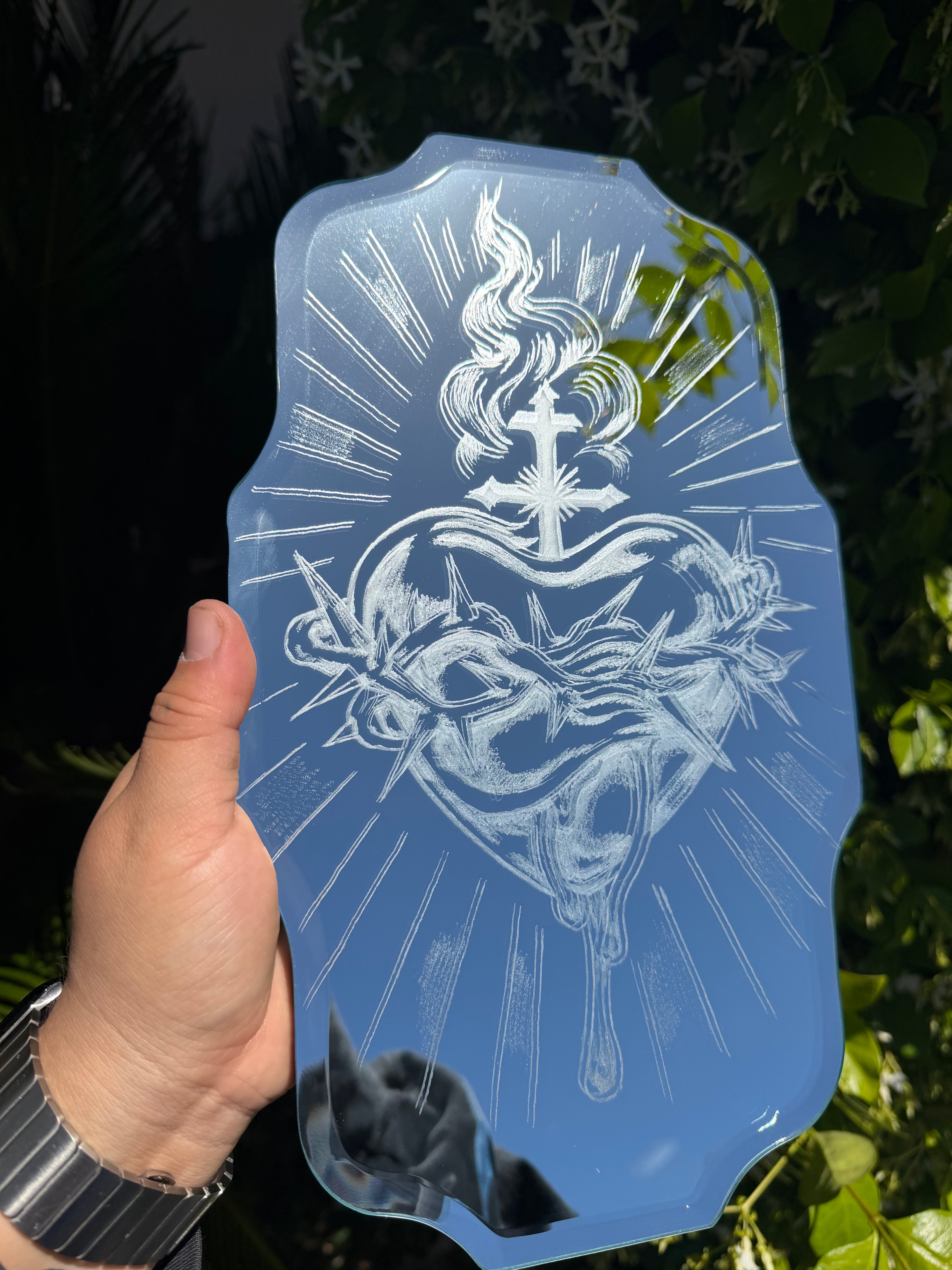 Sacred heart mirror