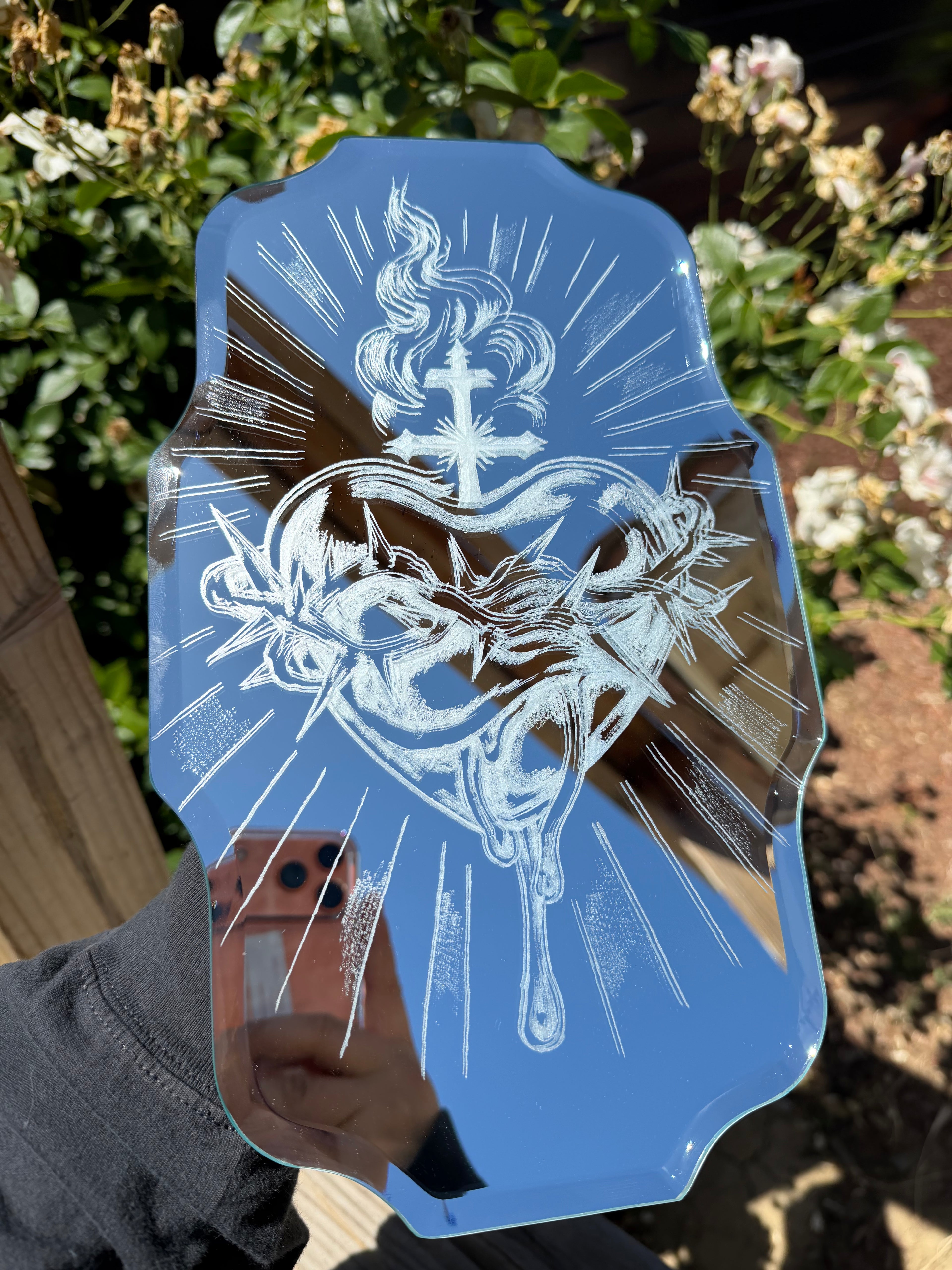 Sacred heart mirror