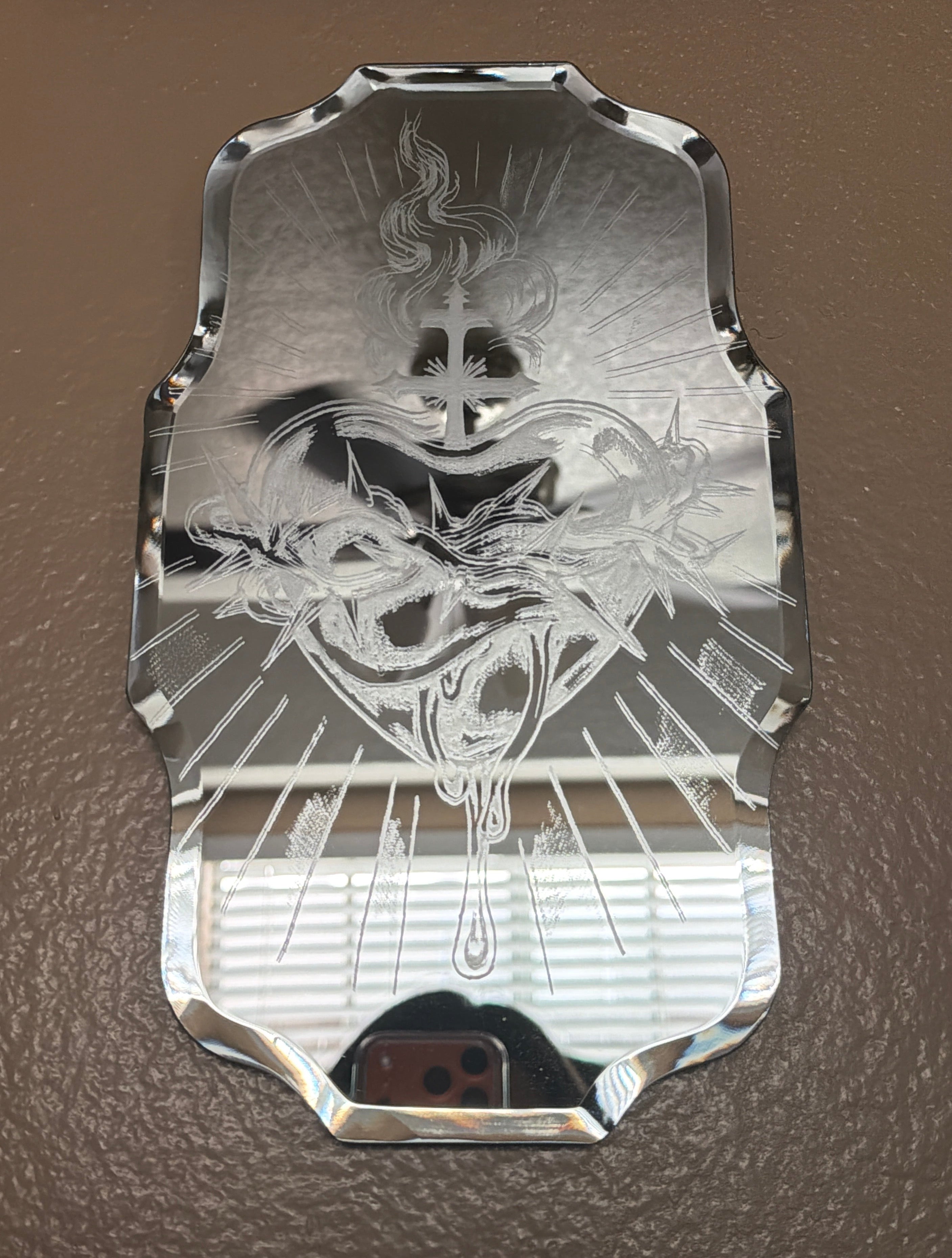 Sacred heart mirror