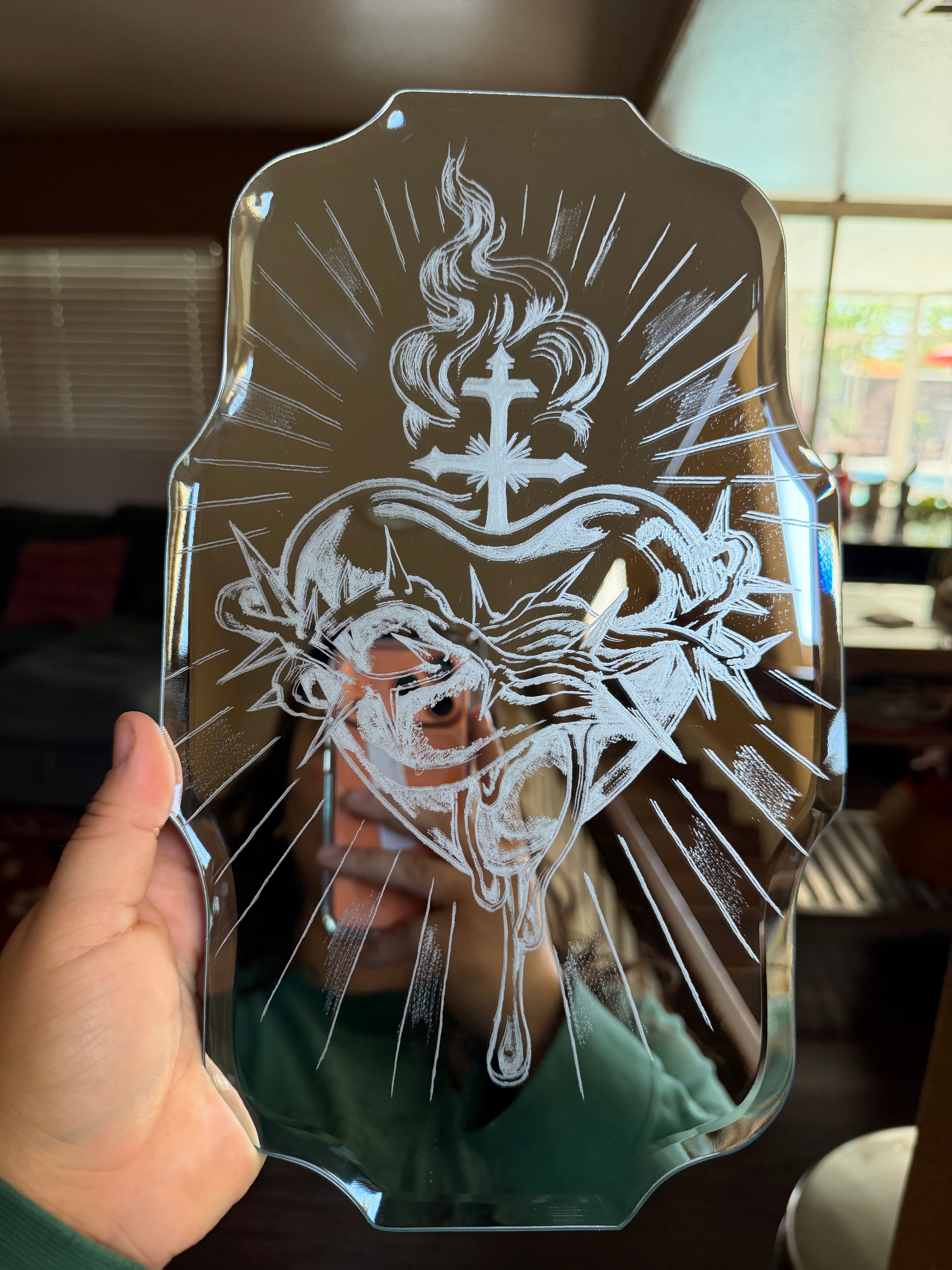 Sacred heart mirror