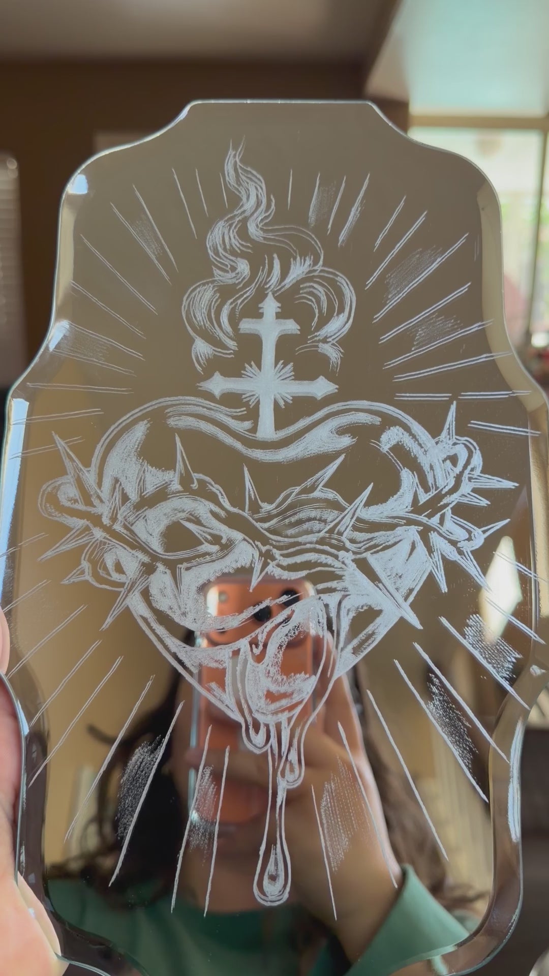 Sacred heart mirror